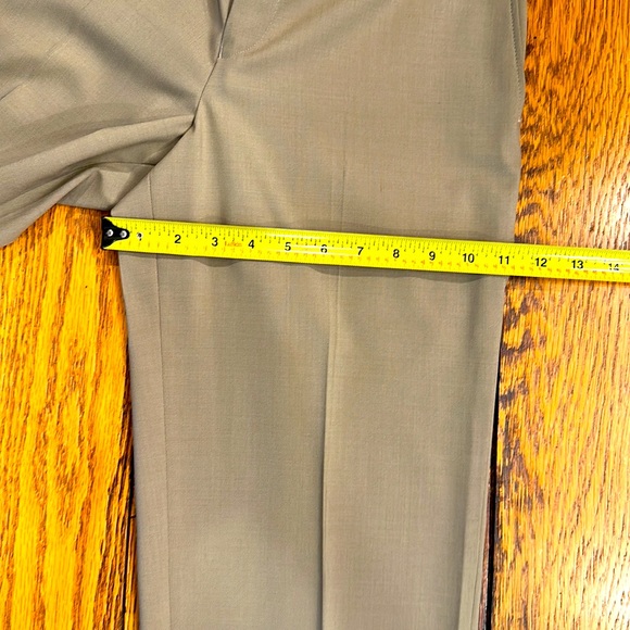 NORDSTROM FLAT FRONT DRESS KHAKI PANTS WITH TWO BUTTON CLOSURE BACK POCKETS - Picture 9 of 10